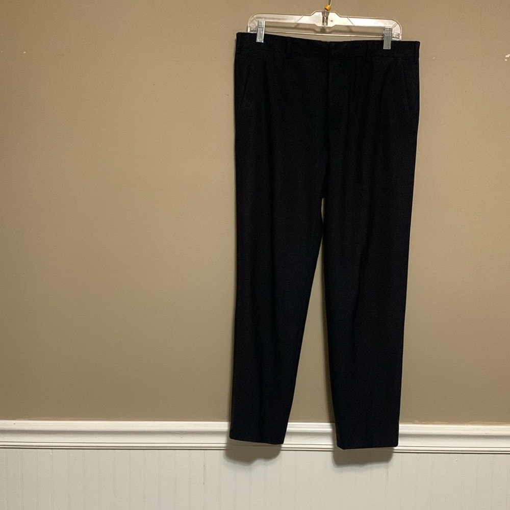 PRADA Men’s Classic Straight Leg Dress Pants Navy 46R Tailored Quiet Luxury